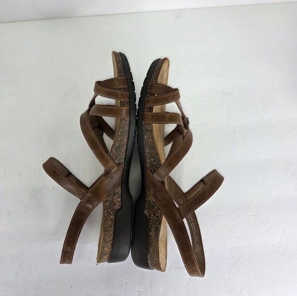 Dansko Women's Roslyn Tan Brown Waxy Burnished Sandal Buckle EU 37 US Size 6.5-7 - Picture 10 of 14